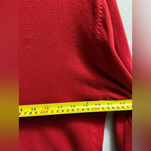 Brax Pima  cotton v neck red v neck sweater Sz M - Picture 9 of 12